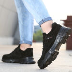 XYEHS 661 Pigskin Leather Safety Work Shoes with EVA Outsole & Aramid Midsole, Steel Toe Cap, Impact & Puncture Resistant Work Sneakers, Anti-Slip Footwear - Image 3