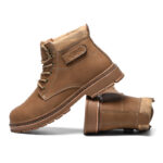 XYEHS 666 Cowhide Leather Safety Work Boots with Rubber Outsole, Steel Toe Cap & Aramid Midsole, Heat Resistant Welding Boots, Impact & Puncture Resistant Safety Shoes - Image 4