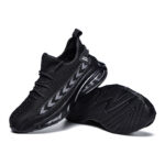XYEHS 669 Lightweight & Breathable Fly Woven Fabric Safety Shoes, Air Cushion Work Sneakers, Slip Resistant Boots, Steel Toe Cap, Aramid Mid-Sole, Impact & Puncture Resistant, Rubber Outsole, Mesh Lining - Image 3