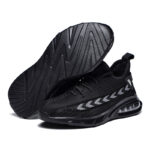 XYEHS 669 Lightweight & Breathable Fly Woven Fabric Safety Shoes, Air Cushion Work Sneakers, Slip Resistant Boots, Steel Toe Cap, Aramid Mid-Sole, Impact & Puncture Resistant, Rubber Outsole, Mesh Lining - Image 4
