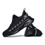 XYEHS 669 Lightweight & Breathable Fly Woven Fabric Safety Shoes, Air Cushion Work Sneakers, Slip Resistant Boots, Steel Toe Cap, Aramid Mid-Sole, Impact & Puncture Resistant, Rubber Outsole, Mesh Lining - Image 5