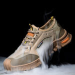 XYEHS 675 Large Mesh Breathable Safety Work Shoes, Steel Toe Cap, Rubber Outsole with Aramid Midsole, Impact & Puncture Resistant Work Sneakers, Anti-Skidding - Image 2