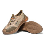 XYEHS 675 Large Mesh Breathable Safety Work Shoes, Steel Toe Cap, Rubber Outsole with Aramid Midsole, Impact & Puncture Resistant Work Sneakers, Anti-Skidding - Image 4