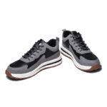 XYEHS 676 Suede Pigskin Leather Safety Work Shoes with Rubber Outsole & Aramid Midsole, Steel Toe Cap, Impact & Puncture Resistant Work Sneakers, Anti-Slip Footwear - Image 5