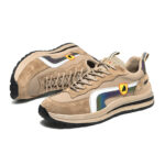 XYEHS 677 Suede Pigskin Leather Safety Work Shoes with Rubber Outsole & Aramid Midsole, Steel Toe Cap, Impact & Puncture Resistant Work Sneakers, Anti-Slip Footwear - Image 5