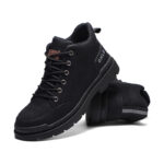 XYEHS 679 Cowhide Leather Safety Work Boots with PU Outsole, Steel Toe Cap & Aramid Midsole, Heat Resistant Welding Boots, Impact & Puncture Resistant Safety Shoes - Image 8