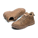 XYEHS 679 Cowhide Leather Safety Work Boots with PU Outsole, Steel Toe Cap & Aramid Midsole, Heat Resistant Welding Boots, Impact & Puncture Resistant Safety Shoes - Image 5