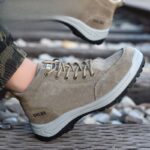 XYEHS 680 Suede Cowhide Leather Safety Work Shoes, PU Outsole & Aramid Midsole, Steel Toe Cap, Impact & Puncture Resistant Work Sneakers, Anti-Slip - Image 2