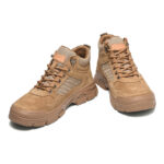 XYEHS 685 Suede Cow Leather Safety Work Shoes with Rubber Outsole, Steel Toe Cap & Aramid Midsole, Heat Resistant Mid-Top Welding Shoes, Impact & Puncture Resistant Industrial Insulated Footwear - Image 7