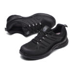 XYEHS 701 Suede Cowhide & Mesh Insulted Safety Work Shoes, 6KV Insulation, PU Outsole, Aramid Midsole, Plastic Toe Cap, Impact & Puncture Resistant Work Sneakers,  Anti-Static & Anti-Slip Footwear - Image 5