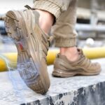 XYEHS 701 Suede Cowhide & Mesh Insulted Safety Work Shoes, 6KV Insulation, PU Outsole, Aramid Midsole, Plastic Toe Cap, Impact & Puncture Resistant Work Sneakers,  Anti-Static & Anti-Slip Footwear - Image 3