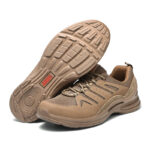 XYEHS 701 Suede Cowhide & Mesh Insulted Safety Work Shoes, 6KV Insulation, PU Outsole, Aramid Midsole, Plastic Toe Cap, Impact & Puncture Resistant Work Sneakers,  Anti-Static & Anti-Slip Footwear - Image 9