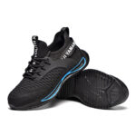XYEHS 803 Lightweight & Breathable Fly Woven Fabric Safety Shoes, Anti-Slip Work Sneakers, Steel Toe Cap, Aramid Mid-Sole, Rubber Outsole, Impact & Puncture Resistant - Image 6