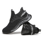 XYEHS 803 Lightweight & Breathable Fly Woven Fabric Safety Shoes, Anti-Slip Work Sneakers, Steel Toe Cap, Aramid Mid-Sole, Rubber Outsole, Impact & Puncture Resistant - Image 7