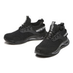XYEHS 803 Lightweight & Breathable Fly Woven Fabric Safety Shoes, Anti-Slip Work Sneakers, Steel Toe Cap, Aramid Mid-Sole, Rubber Outsole, Impact & Puncture Resistant - Image 9