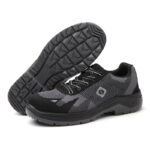 XYEHS FZ6-2 Fly Woven Fabric Safety Work Shoes, Steel Toe Cap & Steel Plate, TPU Reflective, Impact & Puncture Resistant Work Sneakers, SRC Anti-Skidding, Dual PU Outsole, Breathable Mesh Lining