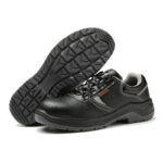 XYEHS GB-1722 Split Cow Leather Safety Work Shoes with Steel Toe Cap & Steel Plate, Impact & Puncture Resistant Work Sneakers, Insulation Resistant & Anti-Skidding Footwear, Dual-Density PU Outsole, High-Density Mesh - Image 2