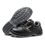 XYEHS GB-1722N Split Cow Leather Safety Work Shoes with Steel Toe Cap & Steel Plate, Impact & Puncture Resistant Work Sneakers, Anti-Skidding Footwear, Dual-Density PU Outsole, High-Density Mesh - Image 2