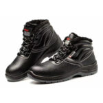 XYEHS GB-1723M Split Cow Leather & Artificial Woof Mid-Top Safety Work Shoes with Steel Toe Cap & Steel Plate, Cold Resistant, Impact & Puncture Resistant Work Sneakers, Anti-Skidding Footwear, Dual-Density PU Outsole, High-Density Mesh - Image 3