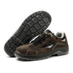 XYEHS GB-2001 Suede Cow Leather Safety Work Shoes with Steel Toe Cap & Steel Plate, Impact & Puncture Resistant Work Sneakers, Anti-Static & Anti-Slip Footwear, Dual-density PU Outsole, High-Density Mesh