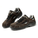 XYEHS GB-2001 Suede Cow Leather Safety Work Shoes with Steel Toe Cap & Steel Plate, Impact & Puncture Resistant Work Sneakers, Anti-Static & Anti-Slip Footwear, Dual-density PU Outsole, High-Density Mesh - Image 3