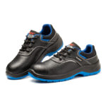 XYEHS GB-2103 Split Cow Leather Safety Work Shoes, Impact & Puncture Resistant Work Sneakers, Anti-Slip Footwear, Dual-Density PU Outsole, High-Density Mesh - Image 2