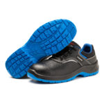 XYEHS GB-2103 Split Cow Leather Safety Work Shoes, Impact & Puncture Resistant Work Sneakers, Anti-Slip Footwear, Dual-Density PU Outsole, High-Density Mesh