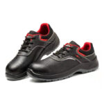 XYEHS GB-2101 Split Cow Leather Safety Work Shoes, 6KV Insulation Resistant, Impact & Puncture Resistant Work Sneakers, Anti-Static & Anti-Slip Footwear, Dual-density PU Outsole, Abrasion Resistant Mesh - Image 2