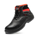 XYEHS GB-2107 Winter Thermal Split Cow Leather & Artificial Woof Safety Work Shoes, Mid Tops, 6KV Insulation Resistant, European Standard Plastic Toe Cap, Impact & Puncture Resistant Work Sneakers, Cold Resistant, Anti-Slip Mid Tops, Dual PU Outsole - Image 3