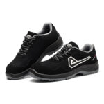 XYEHS GB-2121 Microfiber Leather Safety Work Shoes with Netting, 6KV Insulation Resistance, Fiberglass Toe Cap, 6KV Insulation, Impact & Puncture Resistant Work Sneakers, Anti-Slip Footwear, Dual-Density PU Outsole - Image 3