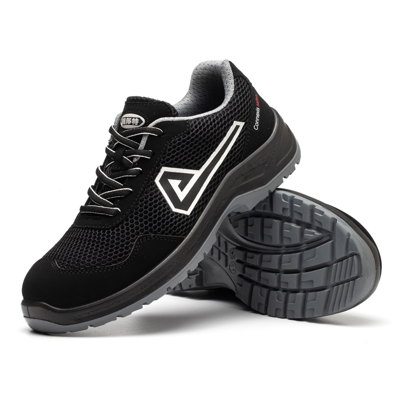 GB-2121 SAFETY SHOES (3) XYEHS GB-2121 Microfiber Leather Safety Work Shoes with Netting, 6KV Insulation Resistance, Fiberglass Toe Cap, 6KV Insulation, Impact & Puncture Resistant Work Sneakers, Anti-Slip Footwear, Dual-Density PU Outsole - Image 1