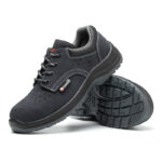 XYEHS GB-614L Suede Cow Leather Safety Work Shoes, Impact & Puncture Resistant Work Sneakers, Anti-Static & Anti-Slip Footwear, Dual-density PU Outsole, High-Density Mesh