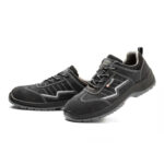 XYEHS GB-6624 Suede Cow Leather Safety Work Shoes with Steel Toe Cap & Steel Plate, Impact & Puncture Resistant Work Sneakers, Anti-Slip Footwear, Dual-density PU Outsole, Breathable Mesh & Ventilation - Image 2