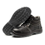 XYEHS GB-802N Split Cow Leather Safety Work Shoes, European Standard Steel Toe Cap & Steel Plate, Impact & Puncture Resistant Work Sneakers, Anti-Static & Anti-Slip Mid Tops, Dual PU Outsole Footwear - Image 2