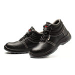 XYEHS GB-802N Split Cow Leather Safety Work Shoes, European Standard Steel Toe Cap & Steel Plate, Impact & Puncture Resistant Work Sneakers, Anti-Static & Anti-Slip Mid Tops, Dual PU Outsole Footwear - Image 5