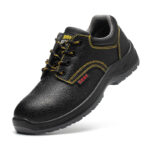 XYEHS GB-805N Split Cow Leather Safety Work Shoes, 6KV Insulation Resistant, Impact & Puncture Resistant Work Sneakers, Anti-Static & Anti-Slip Footwear, Dual-density PU Outsole, Breathable Mesh - Image 4