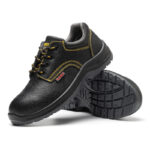 XYEHS GB-805N Split Cow Leather Safety Work Shoes, 6KV Insulation Resistant, Impact & Puncture Resistant Work Sneakers, Anti-Static & Anti-Slip Footwear, Dual-density PU Outsole, Breathable Mesh