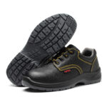 XYEHS GB-805N Split Cow Leather Safety Work Shoes, 6KV Insulation Resistant, Impact & Puncture Resistant Work Sneakers, Anti-Static & Anti-Slip Footwear, Dual-density PU Outsole, Breathable Mesh - Image 2