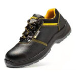 XYEHS GB-8807N Split Cow Leather Safety Work Shoes with Steel Toe Cap & Steel Plate, Impact & Puncture Resistant Work Sneakers, SRC Anti-Skidding Footwear, Dual PU Outsole, Breathable Mesh Lining - Image 2