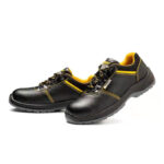 XYEHS GB-8807N Split Cow Leather Safety Work Shoes with Steel Toe Cap & Steel Plate, Impact & Puncture Resistant Work Sneakers, SRC Anti-Skidding Footwear, Dual PU Outsole, Breathable Mesh Lining - Image 3