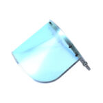 XYEHS M1012 Polycarbonate Full Face Shield Protective Clear Visor with Aluminum Spring Bracket Adapter, High Temperature Resistance, 1mm Face Screen Safety Mask with Aluminum Brim