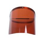 XYEHS M1016-2 Polycarbonate Full Face Shield Red Transparent Visor with Aluminum Spring Bracket Adapter, High Temperature Resistance, 2.6mm Face Screen Safety Mask - Image 5