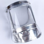 XYEHS M1016 Aluminum Foil Flip-Up Full Face Shield Mask, PC Protective Clear Visor Window, Metal Bracket Spring Adapter - Image 4