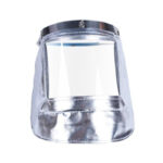 XYEHS M1016 Aluminum Foil Flip-Up Full Face Shield Mask, PC Protective Clear Visor Window, Metal Bracket Spring Adapter