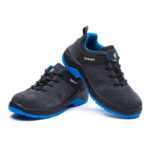 XYEHS T-1801 Suede Cow Leather Safety Work Shoes, Impact Resistant Steel Toe Cap & Puncture Resistant Aramid Mid-Sole, Anti-Slip Footwear, Dual PU Outsole, Work Sneakers - Image 2