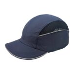 XYEHS SR-2117 Baseball Hat Style Bump Cap, Impact Resistant HDPE Shell Insert, EVA Cushion, Lightweight Safety Hard Hat, Reflective Strip, Micro Brim, Breathable Hat Comfortable Head Protection Cap