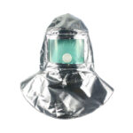 XYEHS 0608 Aluminum Foil Heat Resistant Safety Hood, Full Face Shield Mask, 1.5mm PC Clear Visor Window, Fireproof Anti Thermal Radiation Cover