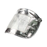 XYEHS 0701 Aluminum Foil Flip-Up Full Face Shield Mask, 1mm PC Clear Visor Window, Metal Bracket Spring Adapter