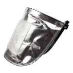 XYEHS 0701 Aluminum Foil Flip-Up Full Face Shield Mask, 1mm PC Clear Visor Window, Metal Bracket Spring Adapter - Image 3