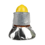 XYEHS 305-2 Flip-Up Full Face Shield Mask with Aluminum Foil Neck Shoulder Drape, 1mm PC Clear Visor Window, Aluminum Bracket Adapter